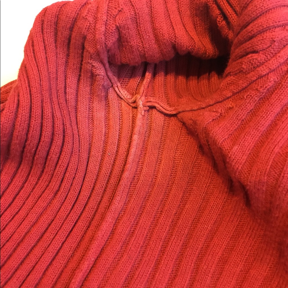 Vintage Express Red Ribbed Cardigan Size Large - Picture 6 of 7